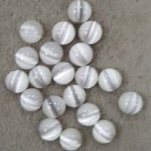 6MM ROUND CABOCHON CAT'S EYE WHITE (20PCS/BAG)